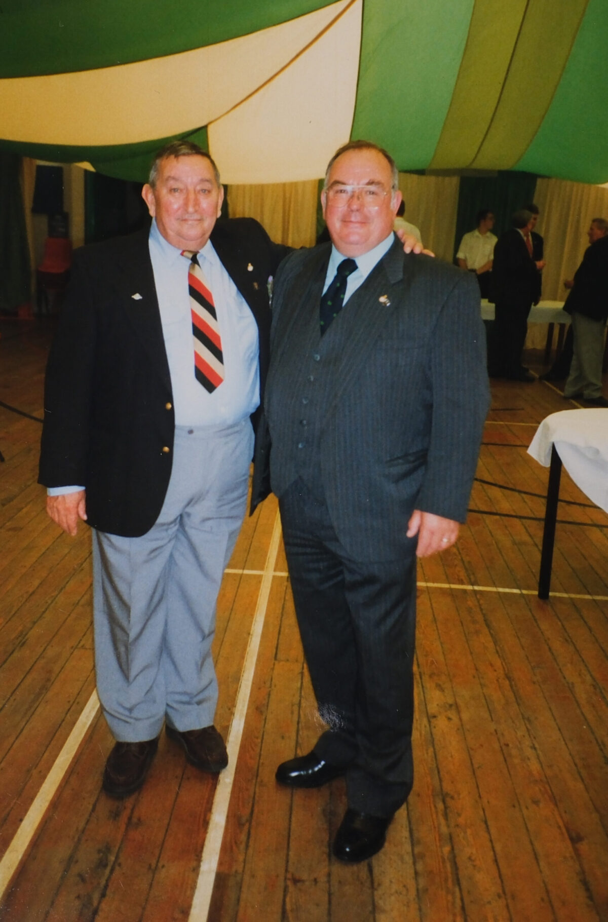 Stan Barkley and George Boss at Royal Leicestershire Regiment reunion. Stan Barkley and George Boss at Royal Leicestershire Regiment reunion.