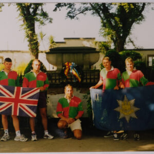 At the tomb of Sir John Moore in Corunna, Spain.