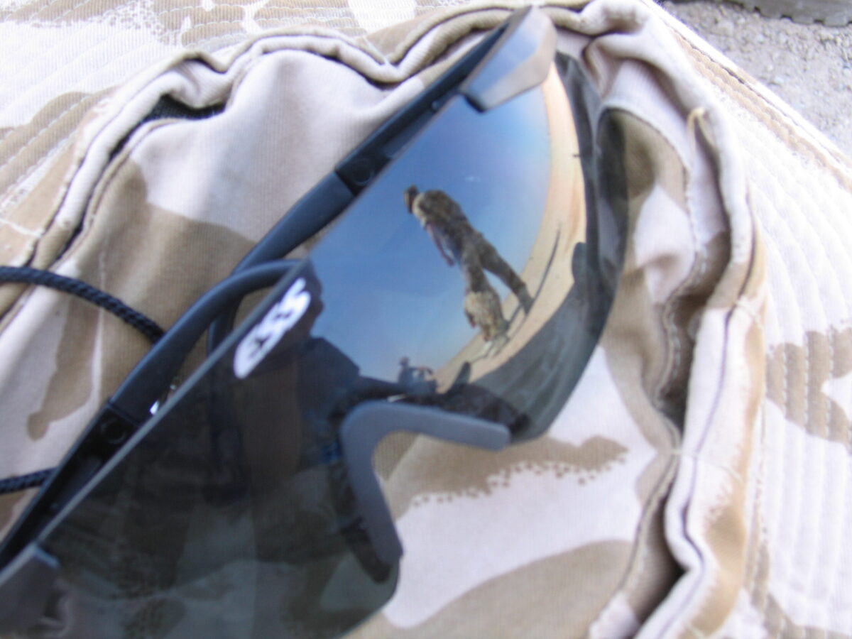 Glasses reflection worn on Op TELIC 6