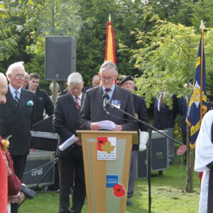 The Royal Anglian Regiment at the memorials at the National Memorial Arboretum in September 2010.