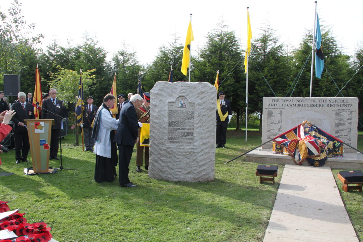 The Royal Anglian Regiment at the memorials at the National Memorial Arboretum in September 2010.