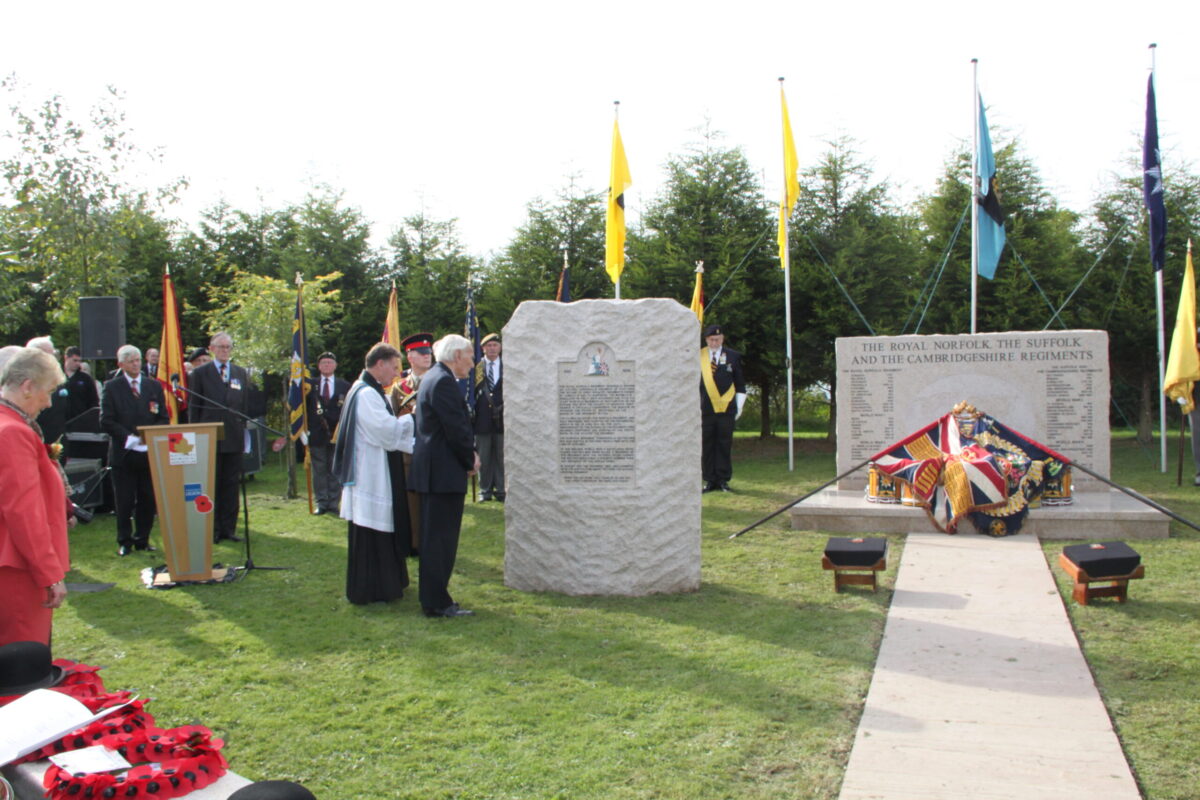The Royal Anglian Regiment at the memorials at the National Memorial Arboretum in September 2010.