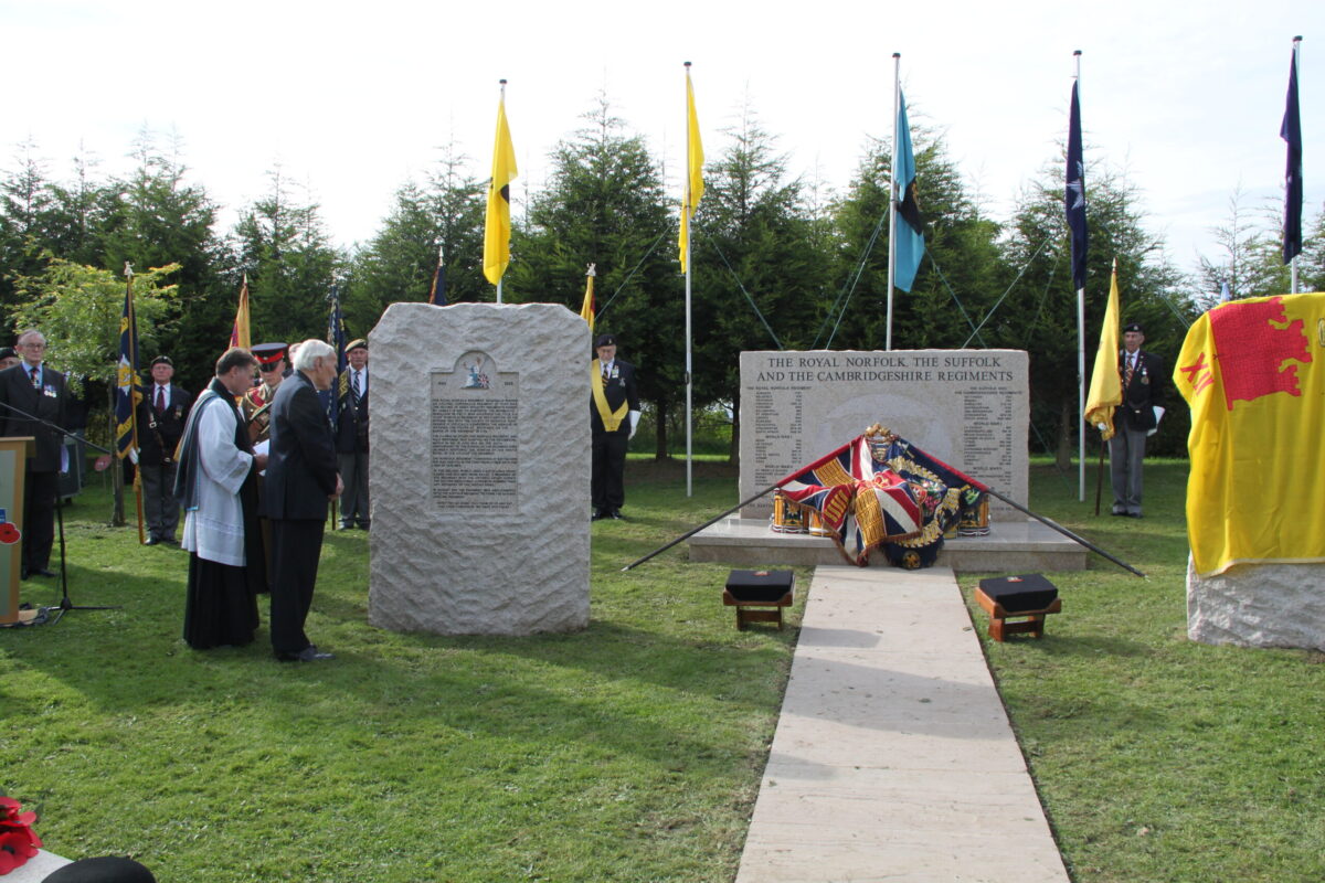 The Royal Anglian Regiment at the memorials at the National Memorial Arboretum in September 2010.