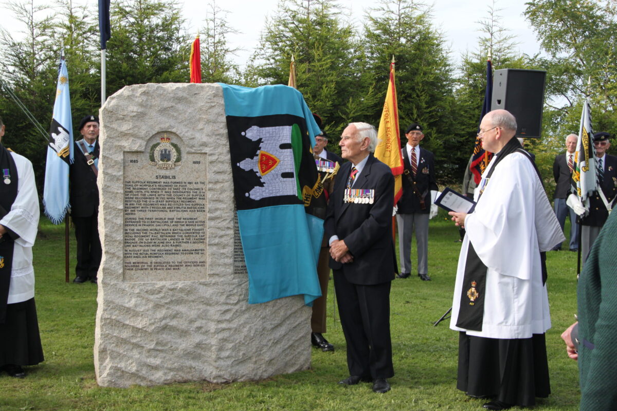 The Royal Anglian Regiment at the memorials at the National Memorial Arboretum in September 2010.