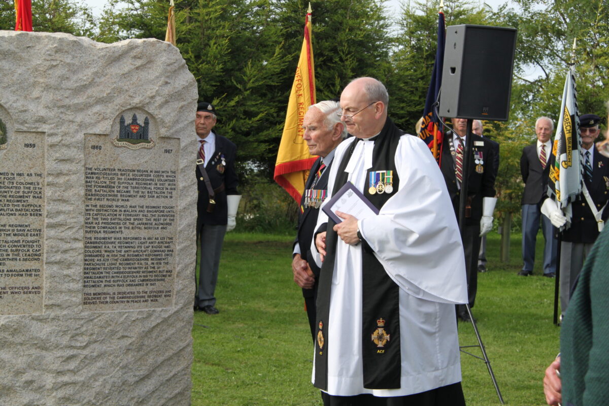 The Royal Anglian Regiment at the memorials at the National Memorial Arboretum in September 2010.