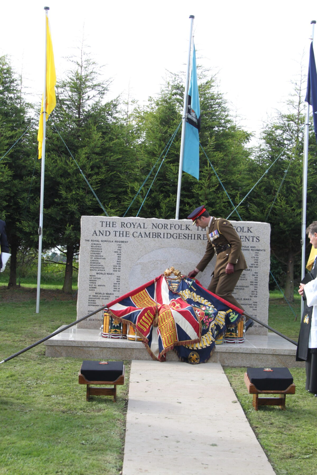The Royal Anglian Regiment at the memorials at the National Memorial Arboretum in September 2010.