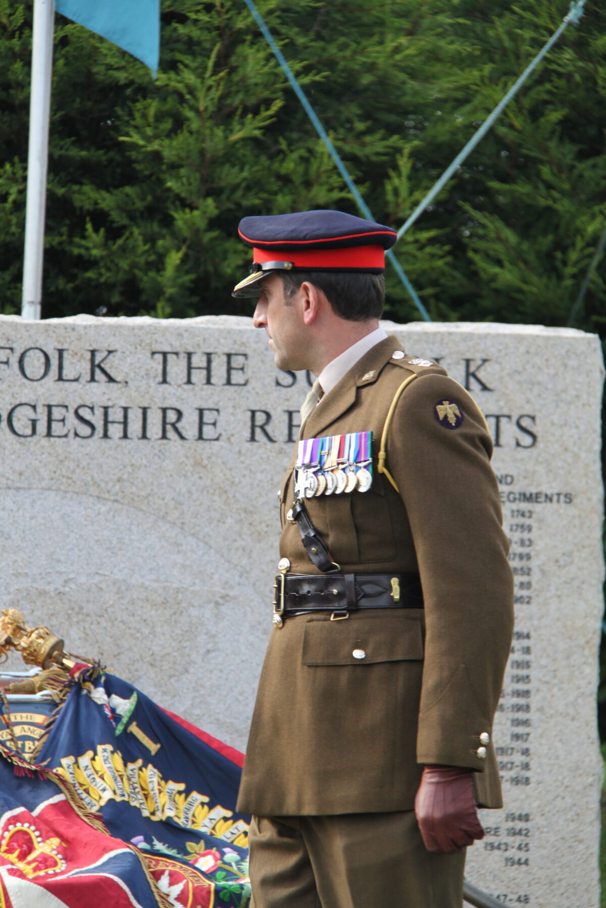 The Royal Anglian Regiment at the memorials at the National Memorial Arboretum in September 2010.