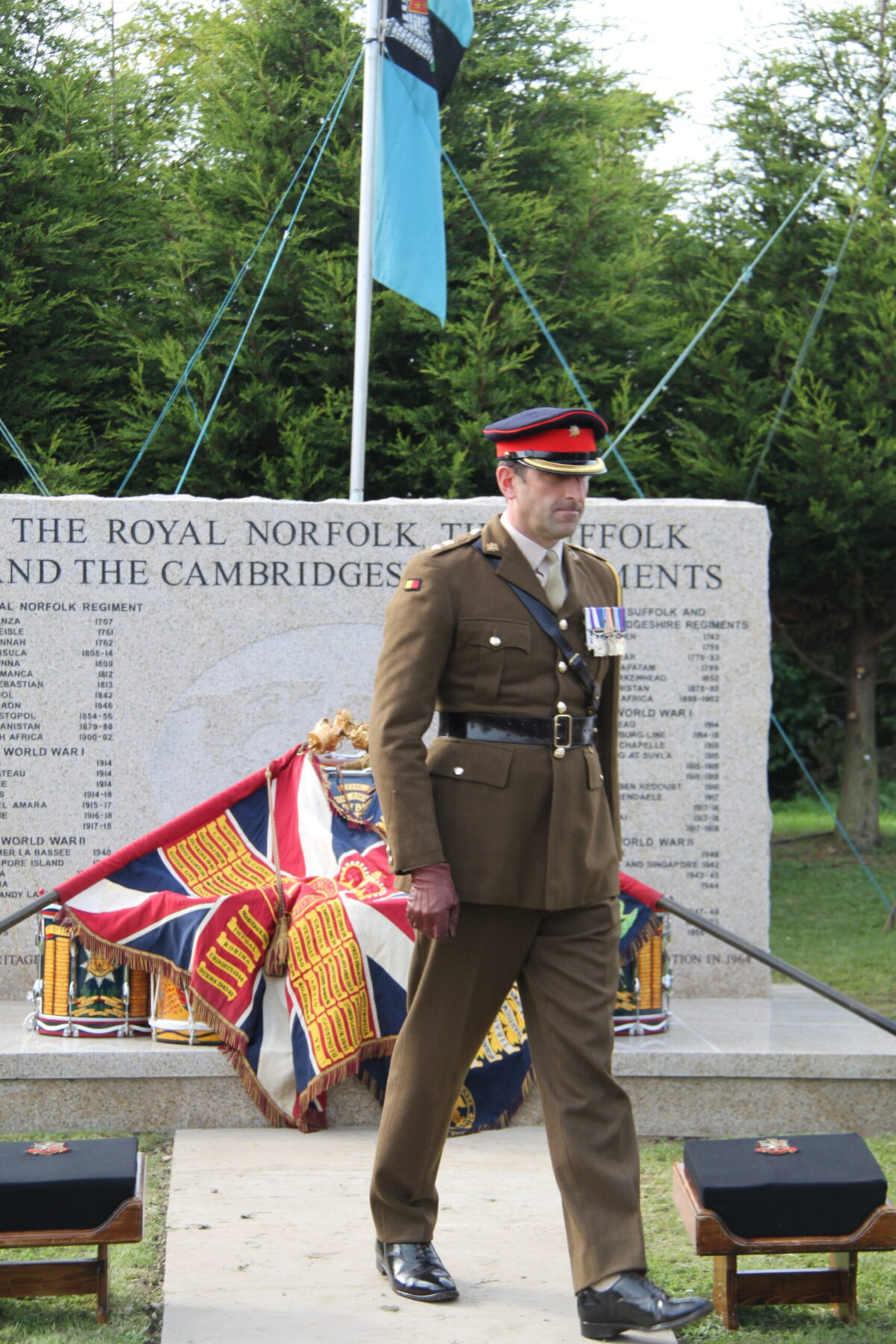 The Royal Anglian Regiment at the memorials at the National Memorial Arboretum in September 2010.