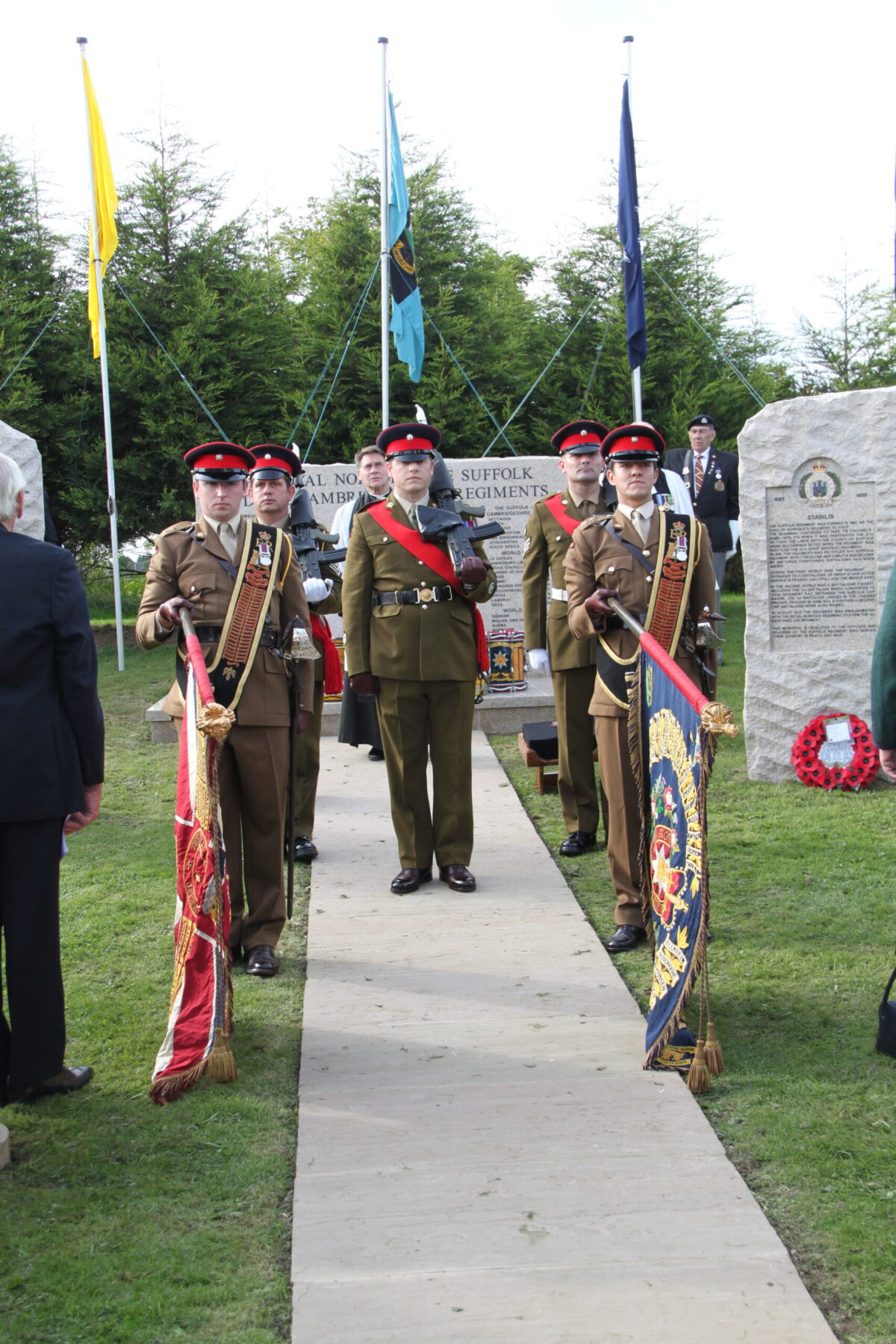 The Royal Anglian Regiment at the memorials at the National Memorial Arboretum in September 2010.