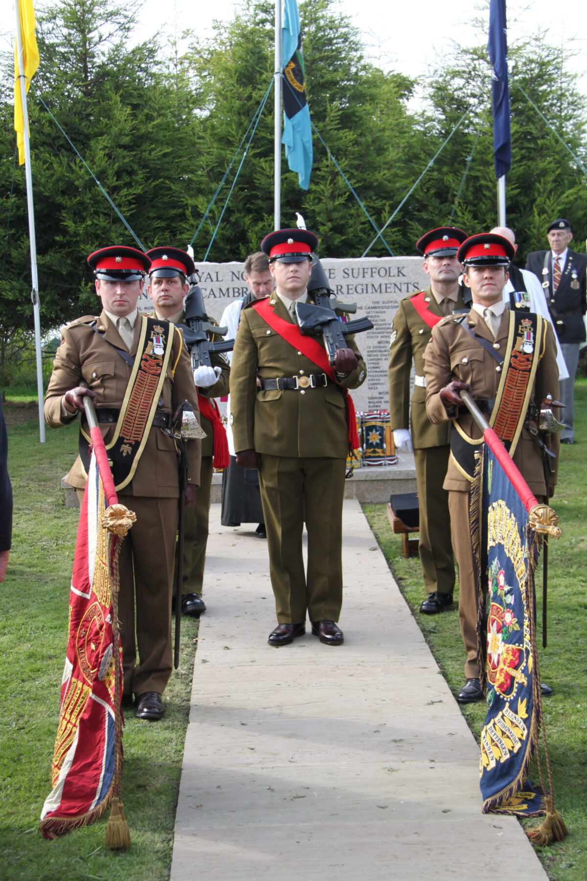 The Royal Anglian Regiment at the memorials at the National Memorial Arboretum in September 2010.