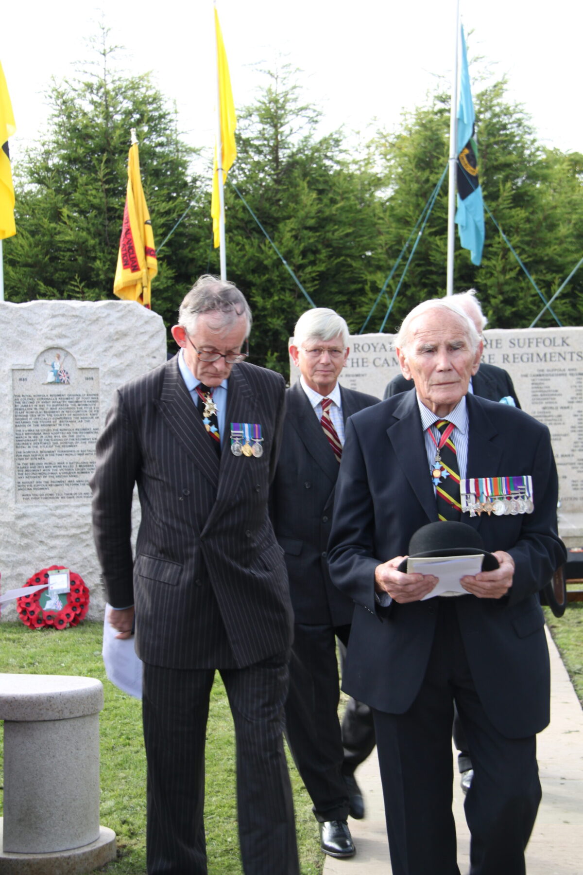 The Royal Anglian Regiment at the memorials at the National Memorial Arboretum in September 2010.