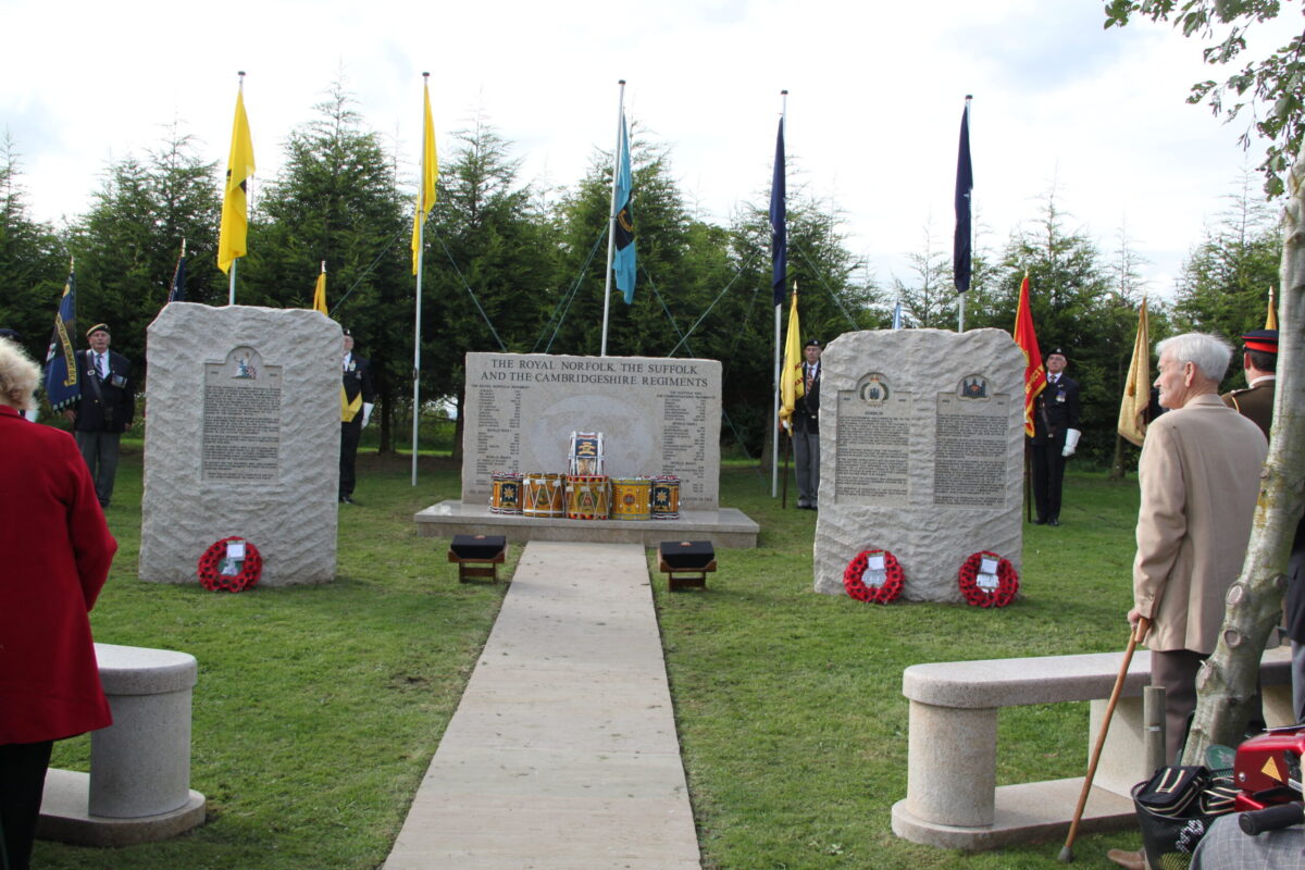The Royal Anglian Regiment at the memorials at the National Memorial Arboretum in September 2010.