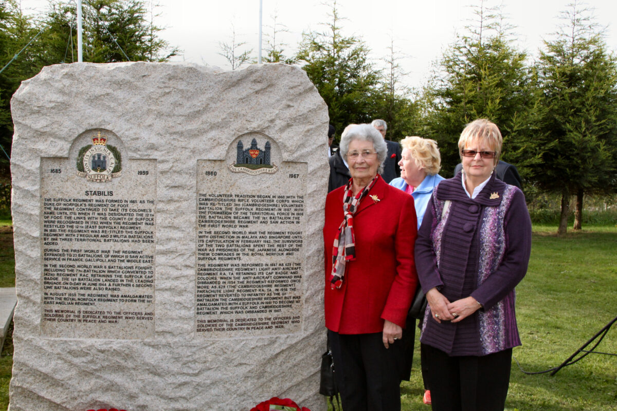 The Royal Anglian Regiment at the memorials at the National Memorial Arboretum in September 2010.