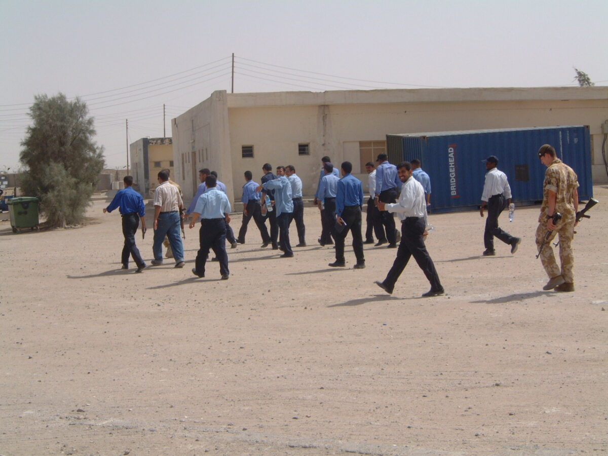 Operation TELIC 6 in 2005. 1st Battalion, Royal Anglian Regiment. B Company & ISF Football Competition.