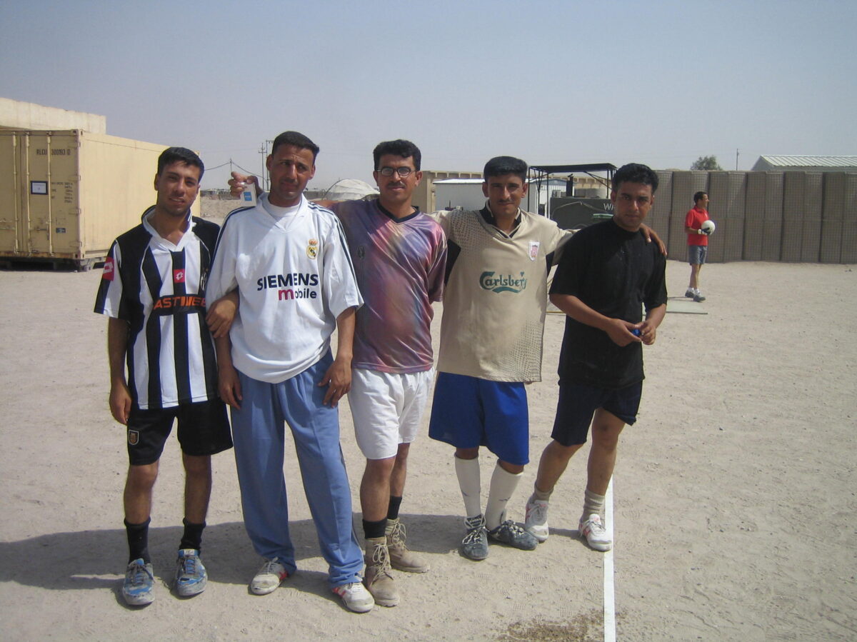 Operation TELIC 6 in 2005. 1st Battalion, Royal Anglian Regiment. B Company & ISF Football Competition.