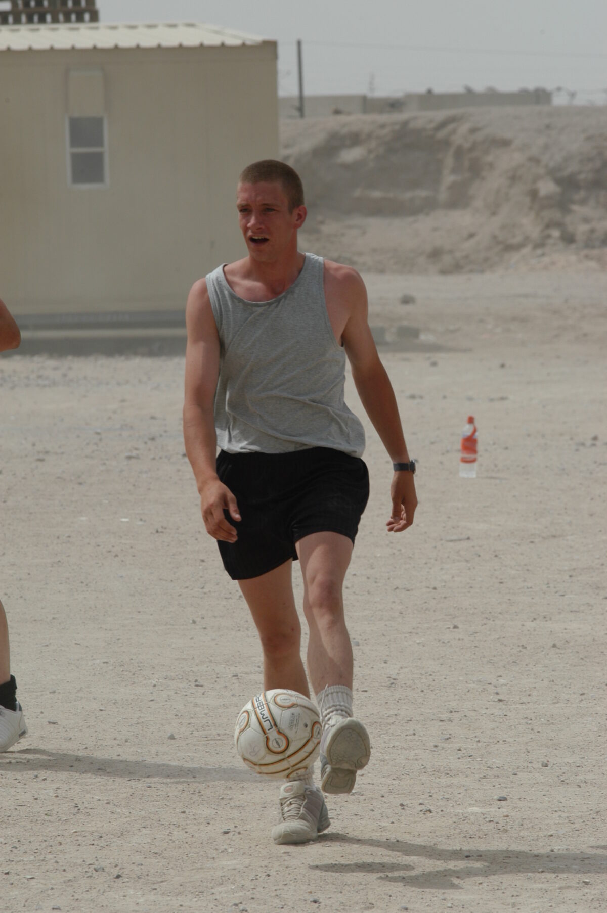 Operation TELIC 6 in 2005. 1st Battalion, Royal Anglian Regiment. B Company & ISF Football Competition.