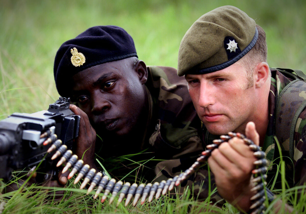 2nd Battalion Royal Anglian Regiment Sierra Leone in 2000.