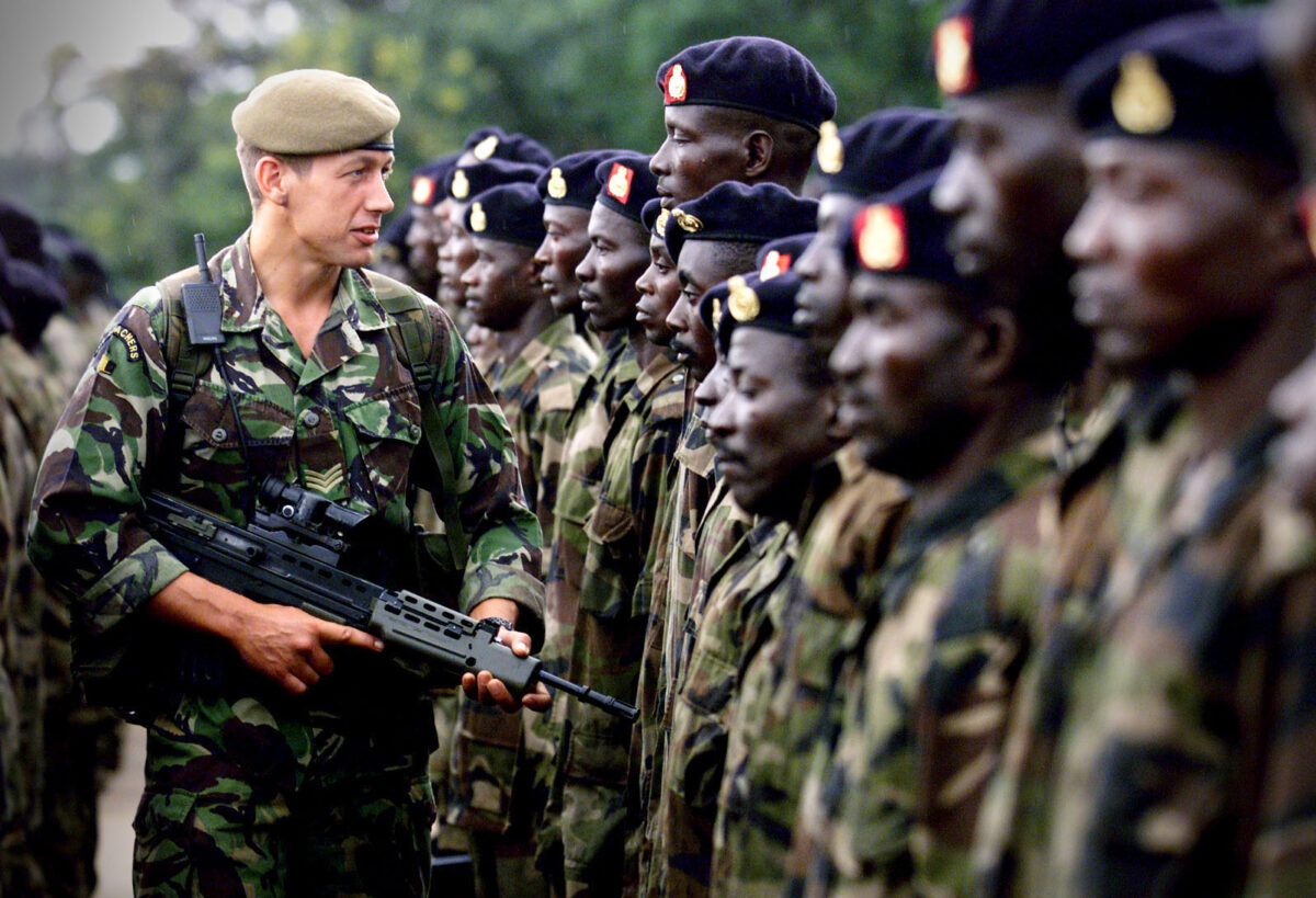 2nd Battalion Royal Anglian Regiment Sierra Leone in 2000.
