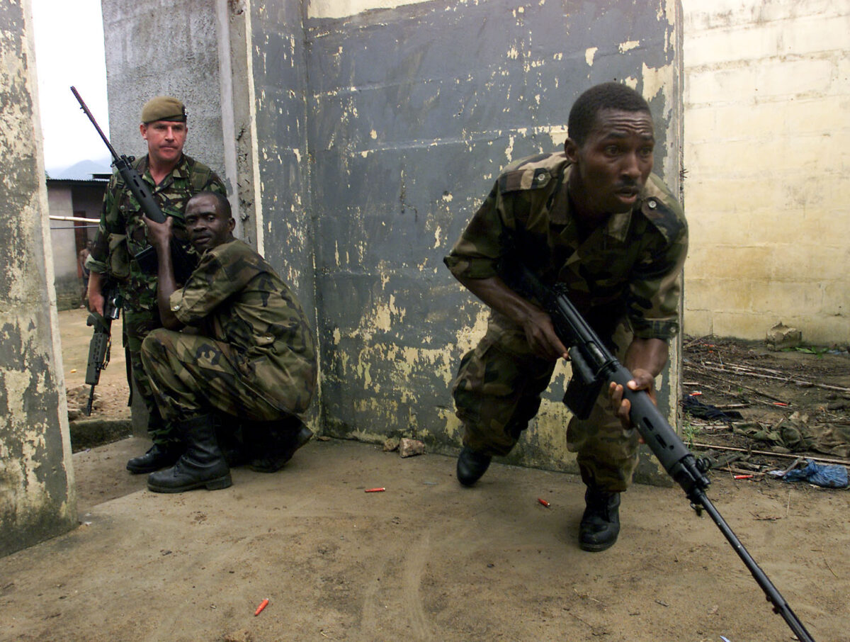 2nd Battalion Royal Anglian Regiment Sierra Leone in 2000.