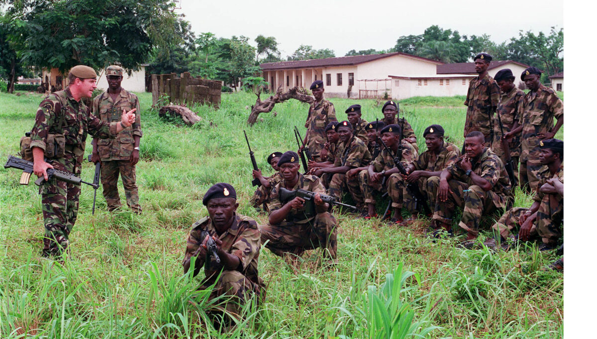 2nd Battalion Royal Anglian Regiment Sierra Leone in 2000.