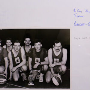 1st Battalion Royal Anglian Regiment Londonderry. B Company, the winning team for the basketball competition in November 1986.