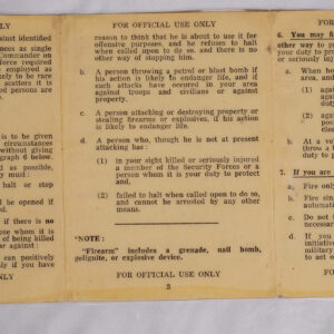 Order for Military Personnel in Cyprus