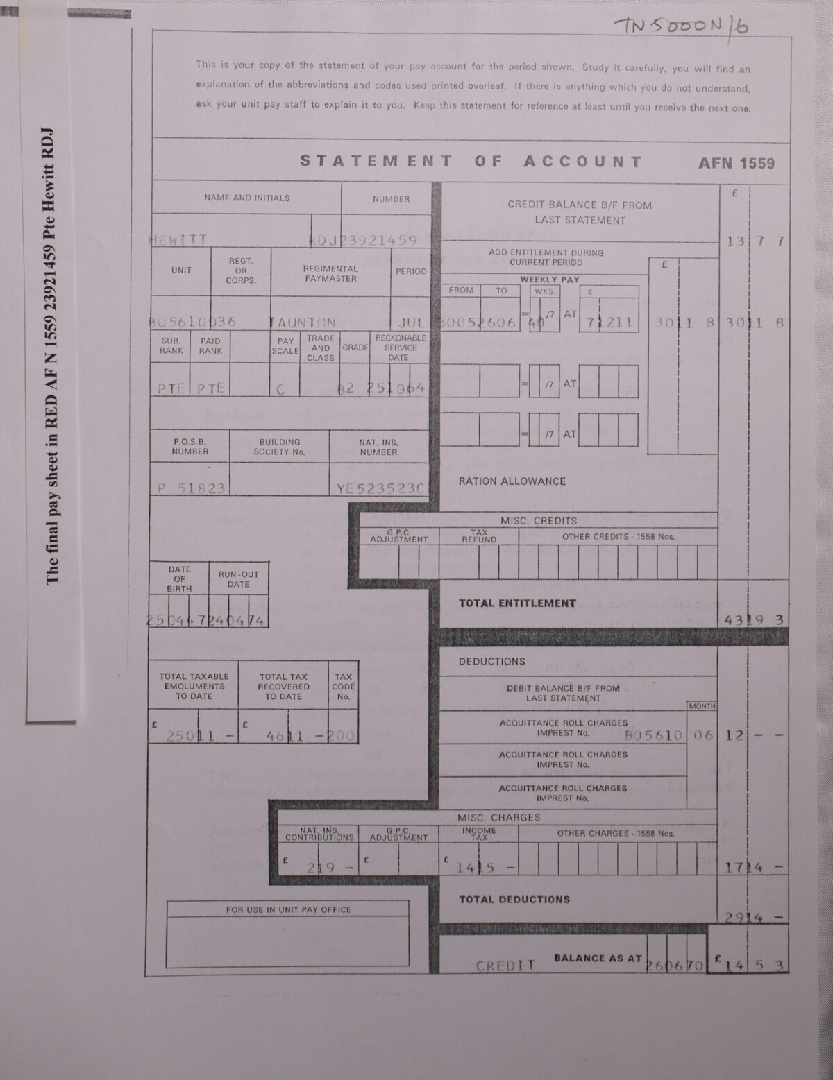 Termination Notice Army