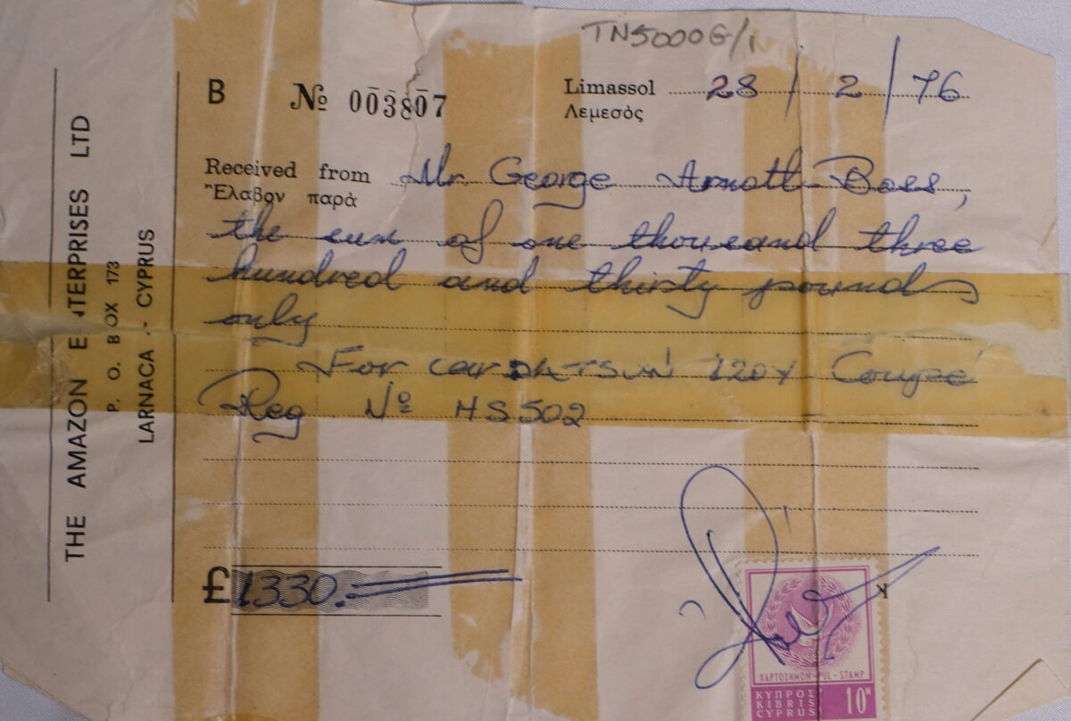 Limassol Cyprus receipt