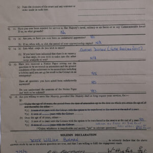 Army Form B 271 W. Notice Paper Regular Army Men.