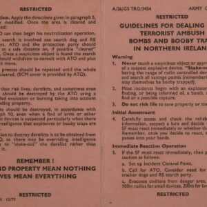 Guidelines for dealing with Terrorist action in Northern Ireland