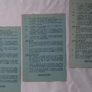Northern Ireland instructions for making arrests.