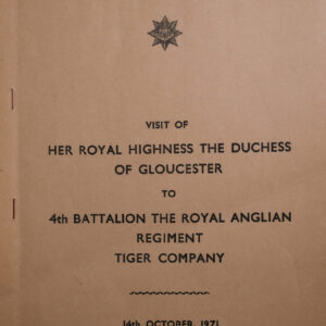 HRH The Duchess of Gloucester visit to the 4th Battalion, Royal Anglian Regiment 14 Oct 1971