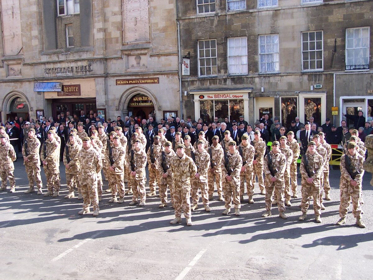 Royal Anglian Regiment Freedom Parade Stamford in 2012.