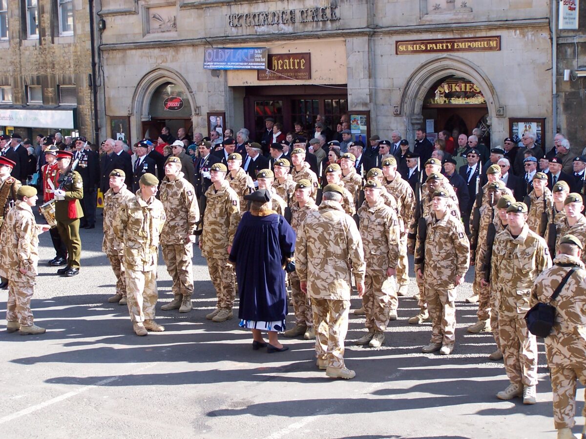Royal Anglian Regiment Freedom Parade Stamford in 2012.