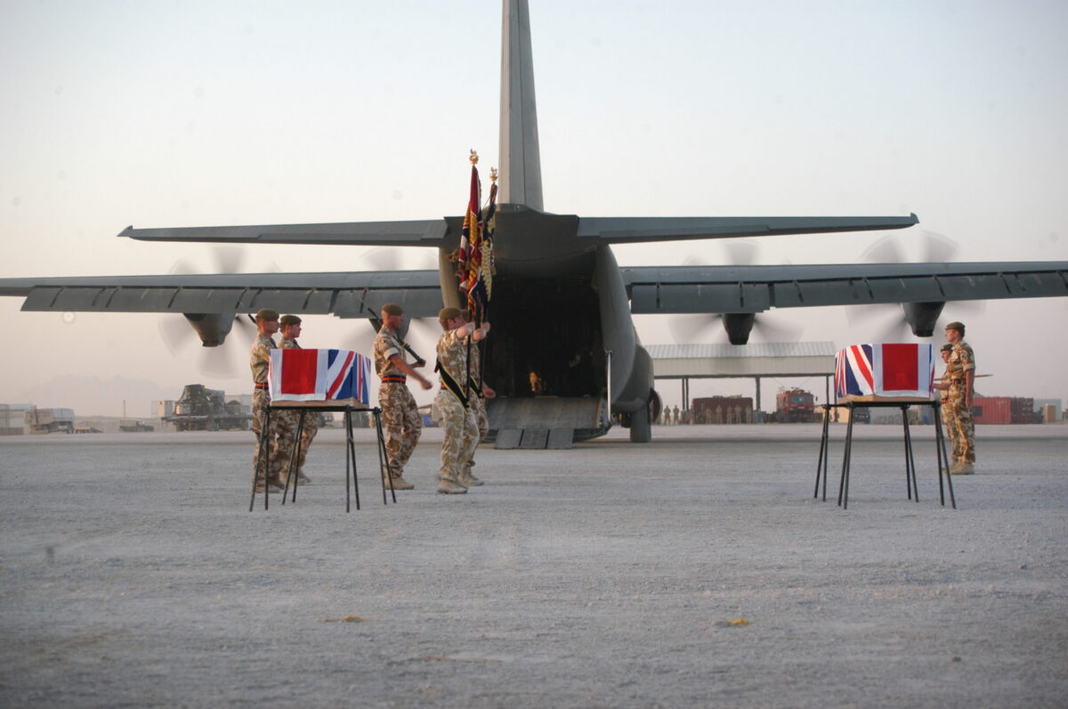 Privates Aaron James McClure, Robert Graham Foster and John Thrumble from 1st Battalion The Royal Anglian Regiment who were killed in Afghanistan on Thursday 23 August 2007.