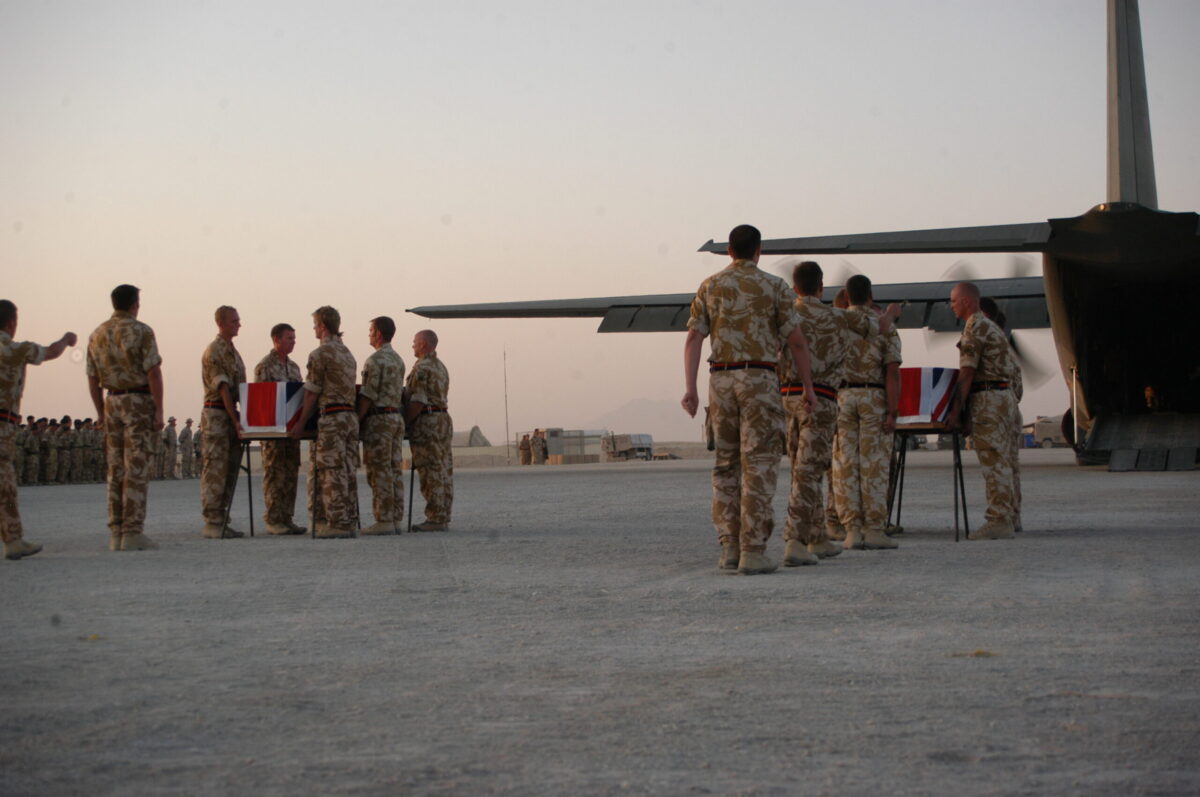 Privates Aaron James McClure, Robert Graham Foster and John Thrumble from 1st Battalion The Royal Anglian Regiment who were killed in Afghanistan on Thursday 23 August 2007.