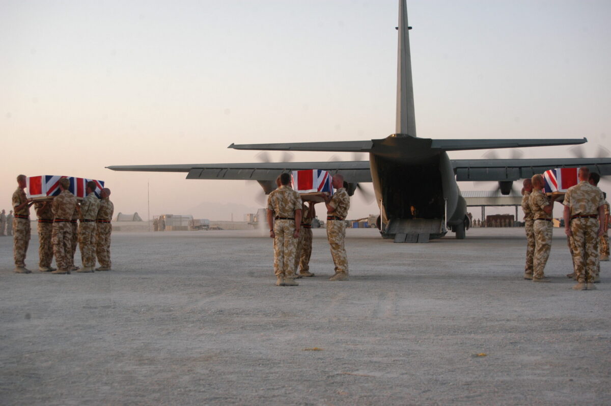 Privates Aaron James McClure, Robert Graham Foster and John Thrumble from 1st Battalion The Royal Anglian Regiment who were killed in Afghanistan on Thursday 23 August 2007.