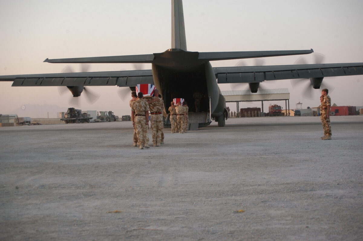 Privates Aaron James McClure, Robert Graham Foster and John Thrumble from 1st Battalion The Royal Anglian Regiment who were killed in Afghanistan on Thursday 23 August 2007.