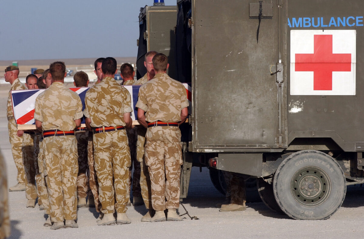 Service of Repatriation Captain Dave Hicks & Private Tony Rawson 1st Battalion The Royal Anglian Regiment
