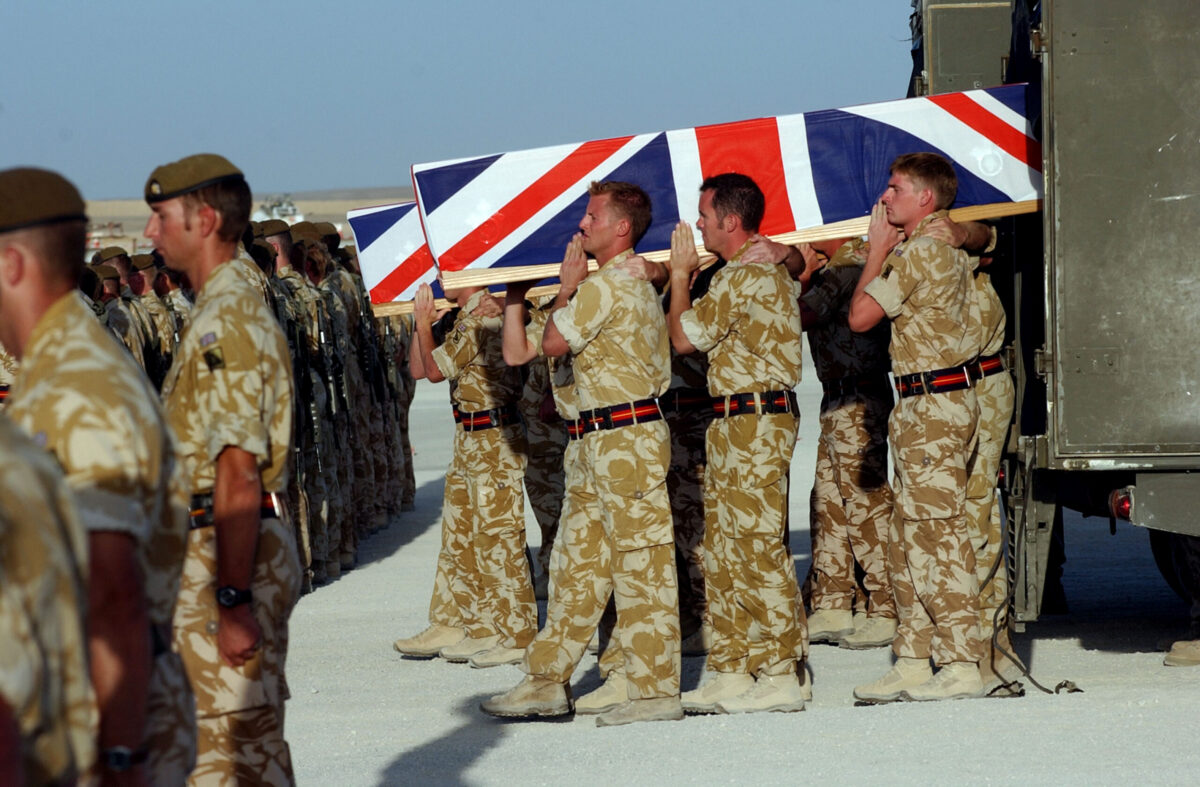 Service of Repatriation Captain Dave Hicks & Private Tony Rawson 1st Battalion The Royal Anglian Regiment
