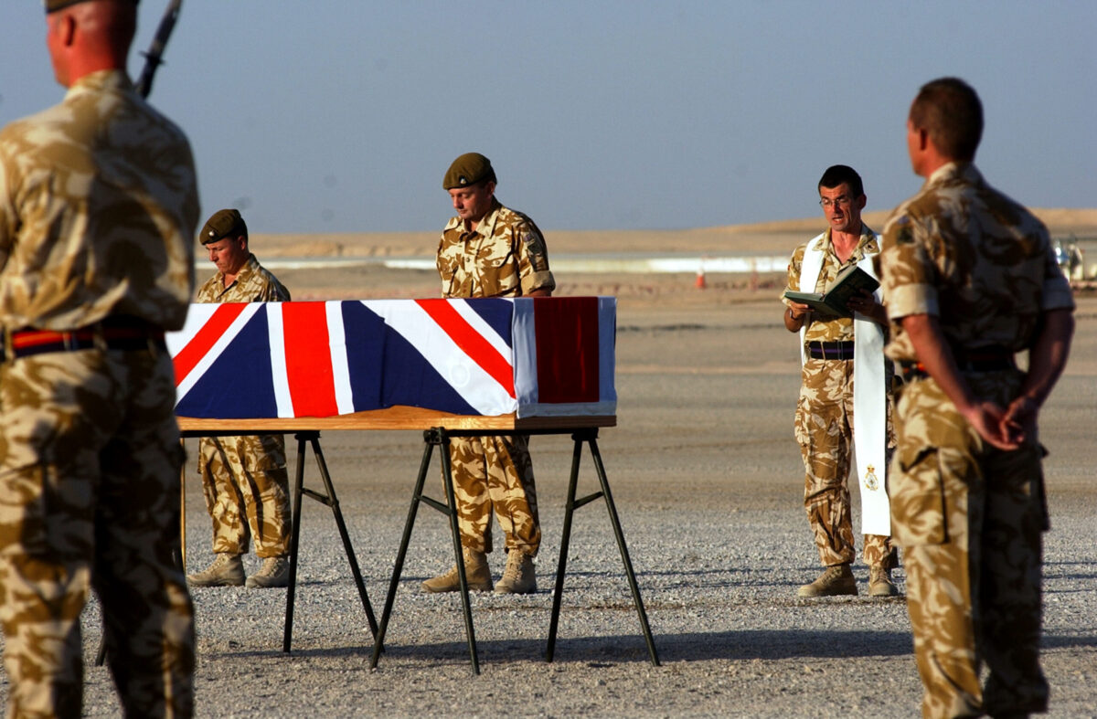 Service of Repatriation Captain Dave Hicks & Private Tony Rawson 1st Battalion The Royal Anglian Regiment