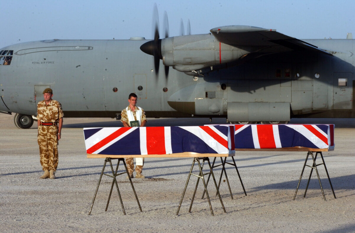 Service of Repatriation Captain Dave Hicks & Private Tony Rawson 1st Battalion The Royal Anglian Regiment