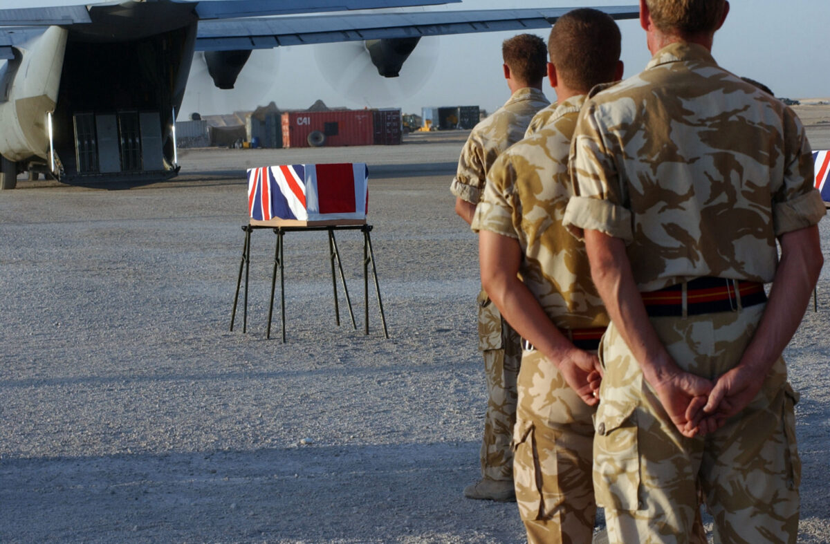 Service of Repatriation Captain Dave Hicks & Private Tony Rawson 1st Battalion The Royal Anglian Regiment