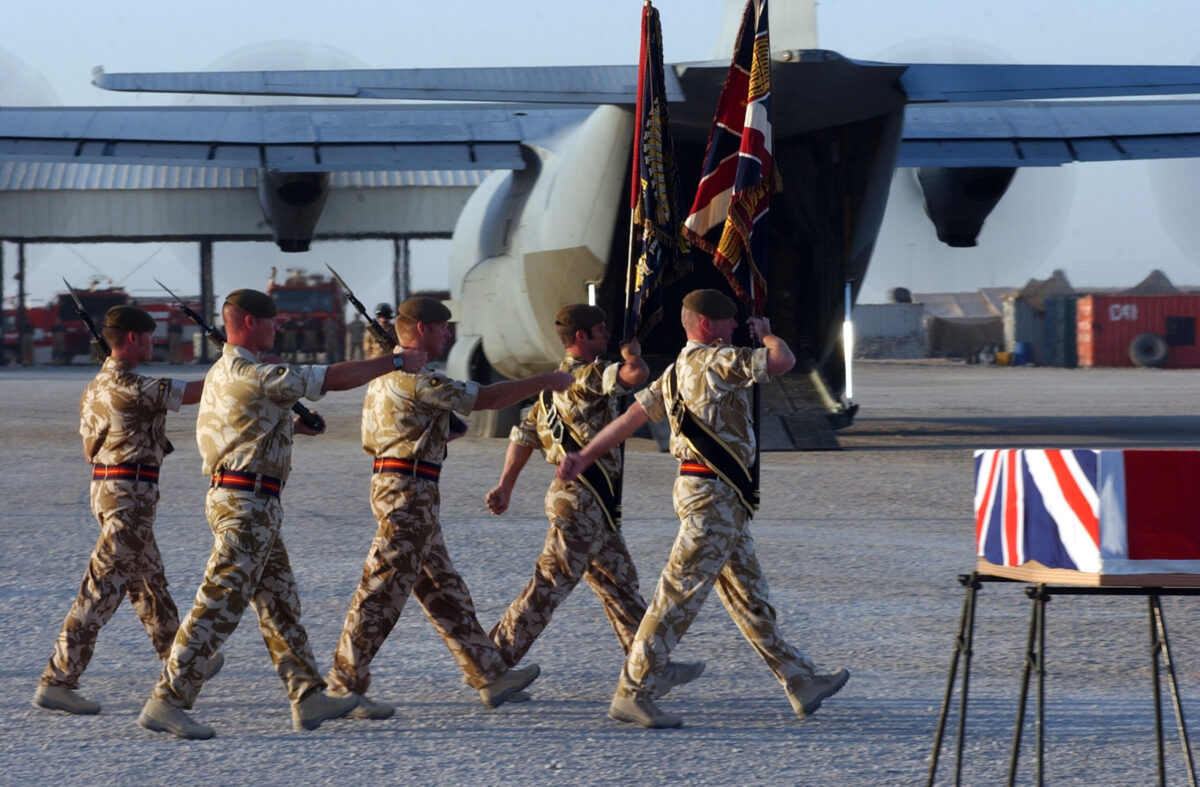 Service of Repatriation Captain Dave Hicks & Private Tony Rawson 1st Battalion The Royal Anglian Regiment