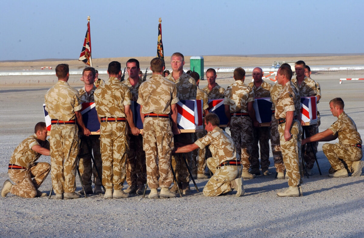 Service of Repatriation Captain Dave Hicks & Private Tony Rawson 1st Battalion The Royal Anglian Regiment