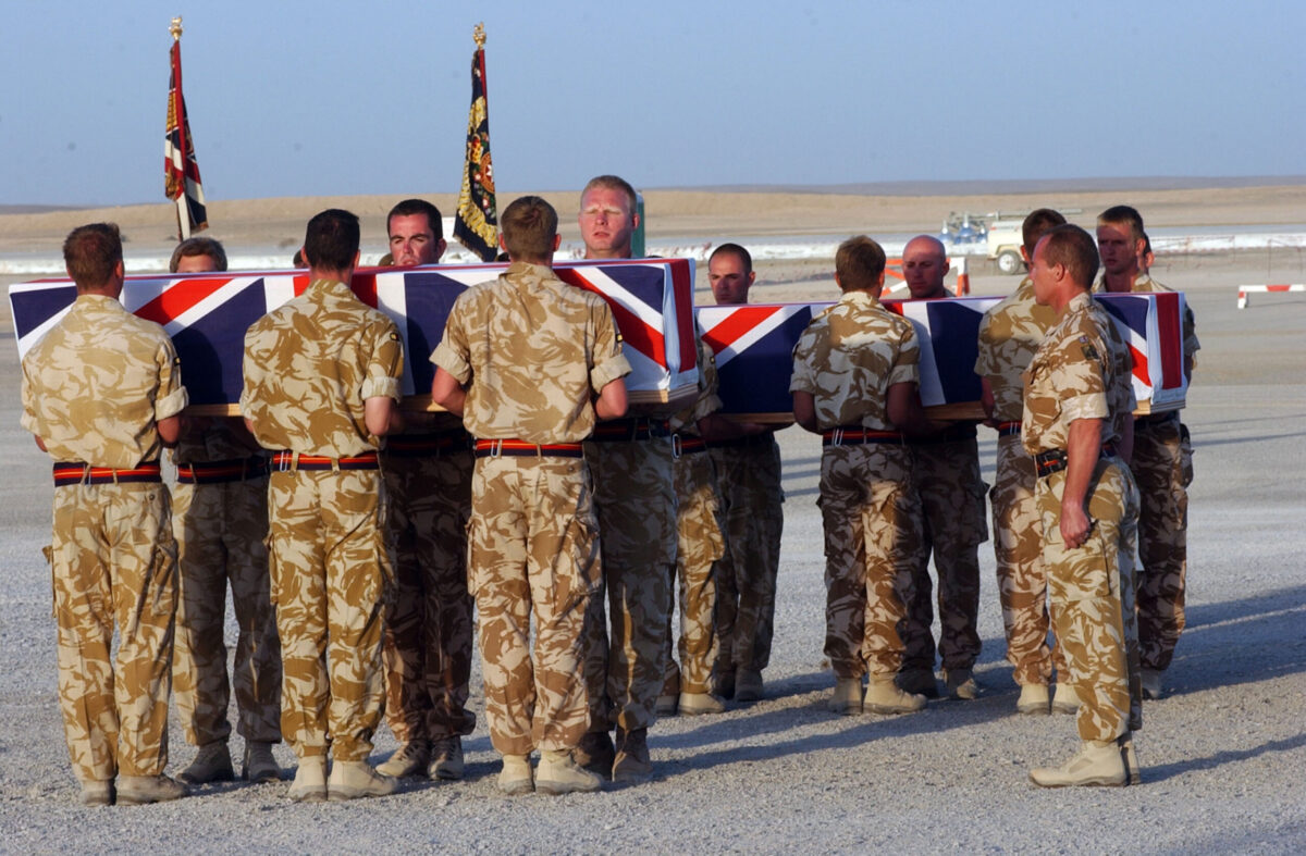Service of Repatriation Captain Dave Hicks & Private Tony Rawson 1st Battalion The Royal Anglian Regiment