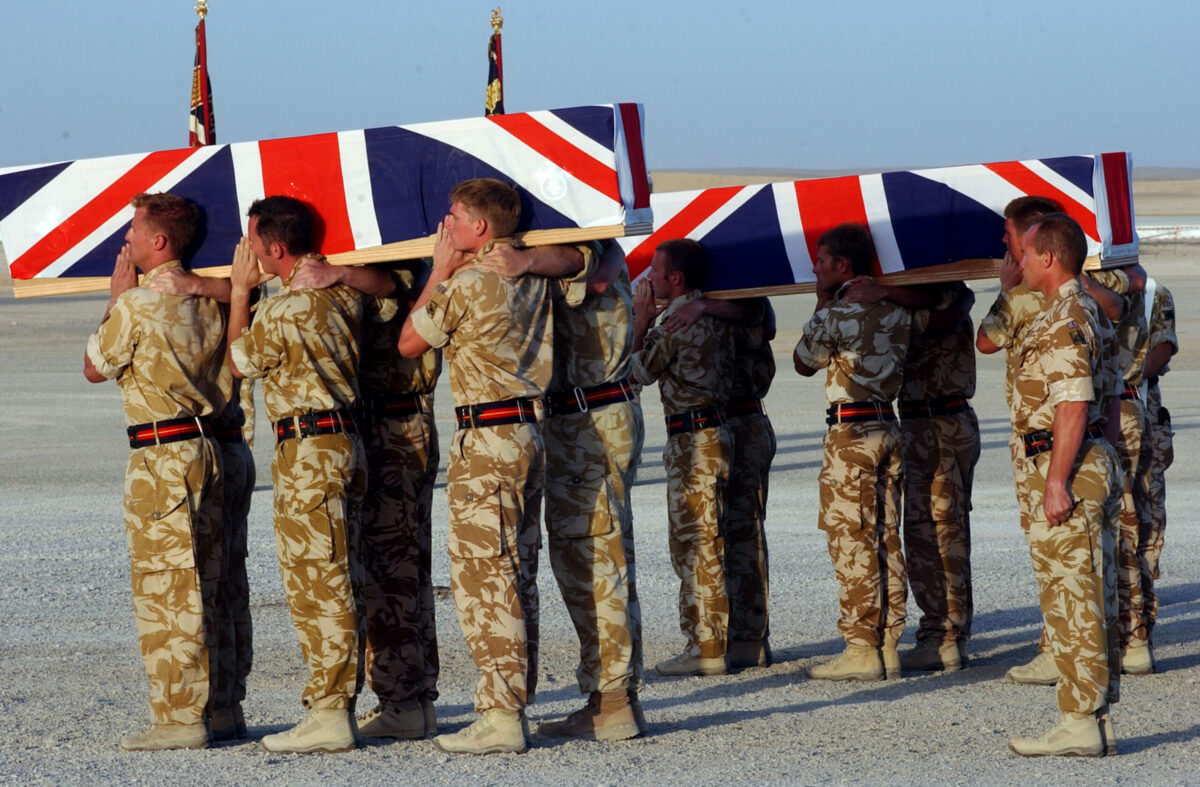 Service of Repatriation Captain Dave Hicks & Private Tony Rawson 1st Battalion The Royal Anglian Regiment