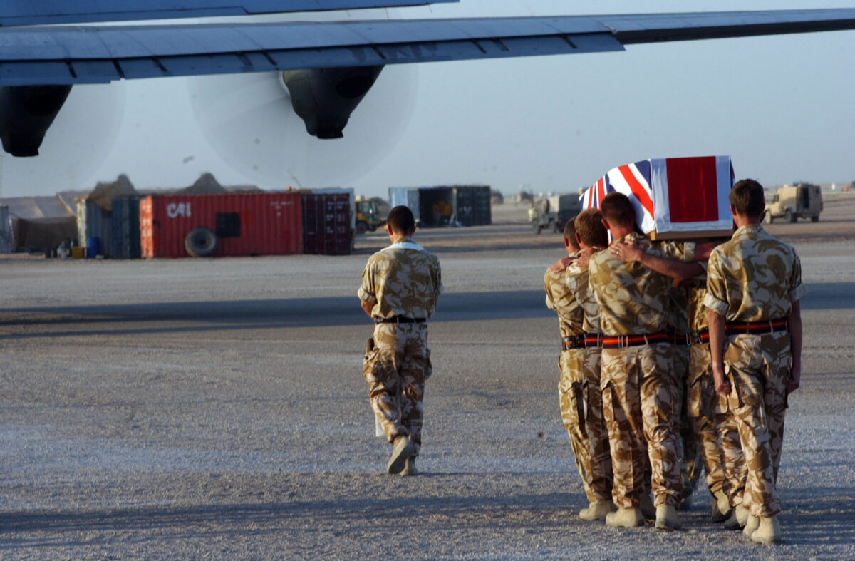 Service of Repatriation Captain Dave Hicks & Private Tony Rawson 1st Battalion The Royal Anglian Regiment