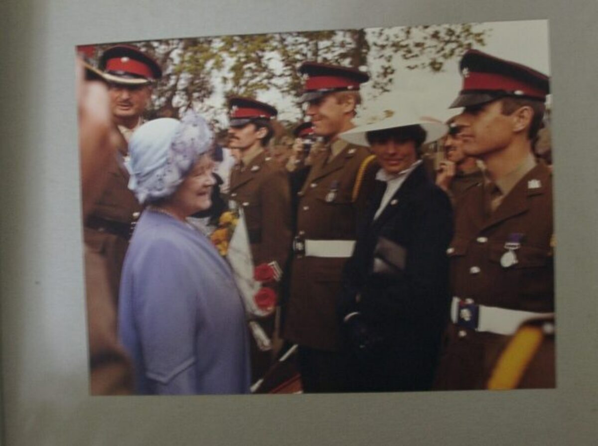 On 12 July 1974, Queen Elizabeth The Queen Mother presented new Colours to the 1st, 2nd, 3rd, and 5th (Volunteer) Battalions of the Royal Anglian Regiment at Tidworth Garrison.