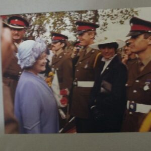 On 12 July 1974, Queen Elizabeth The Queen Mother presented new Colours to the 1st, 2nd, 3rd, and 5th (Volunteer) Battalions of the Royal Anglian Regiment at Tidworth Garrison.